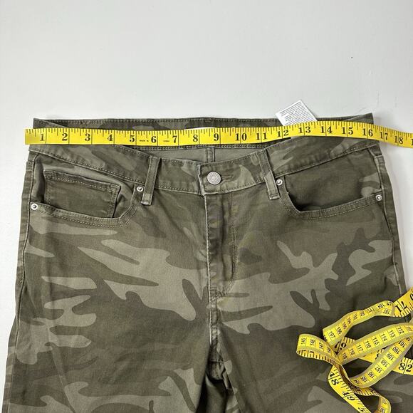Levis Jeans Womens 31 Green Camo 711 Skinny Stretch Midrise Casual - Picture 10 of 14